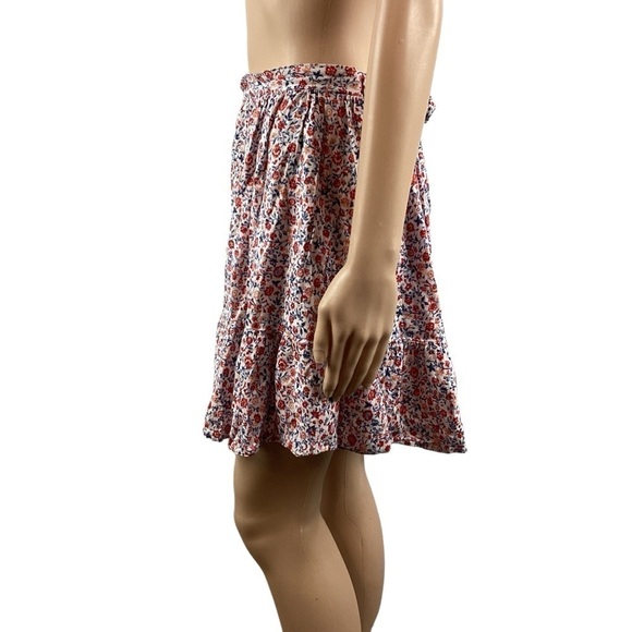 Old Navy High-Waisted Tiered Mini Swing Skirt Size S Multi Ditsy Floral Print - Picture 4 of 7